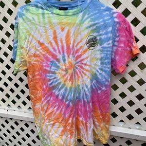 tie dye skateboard santa cruz tee
